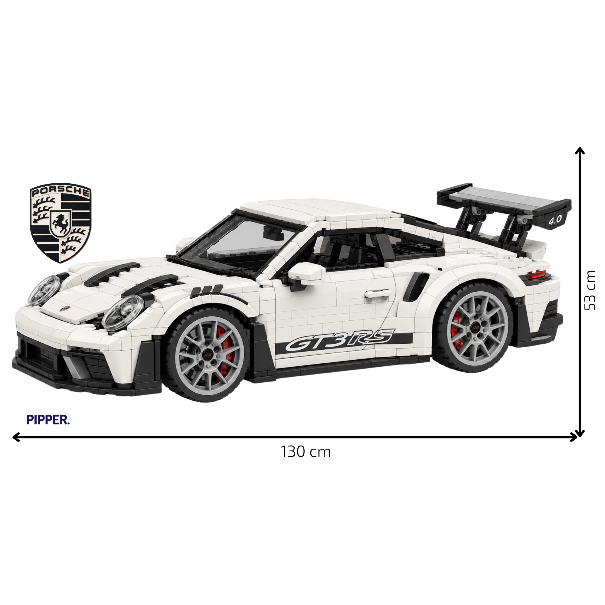 Textilná nálepka na stenu pre deti - Lego Porsche 911 GT3 RS